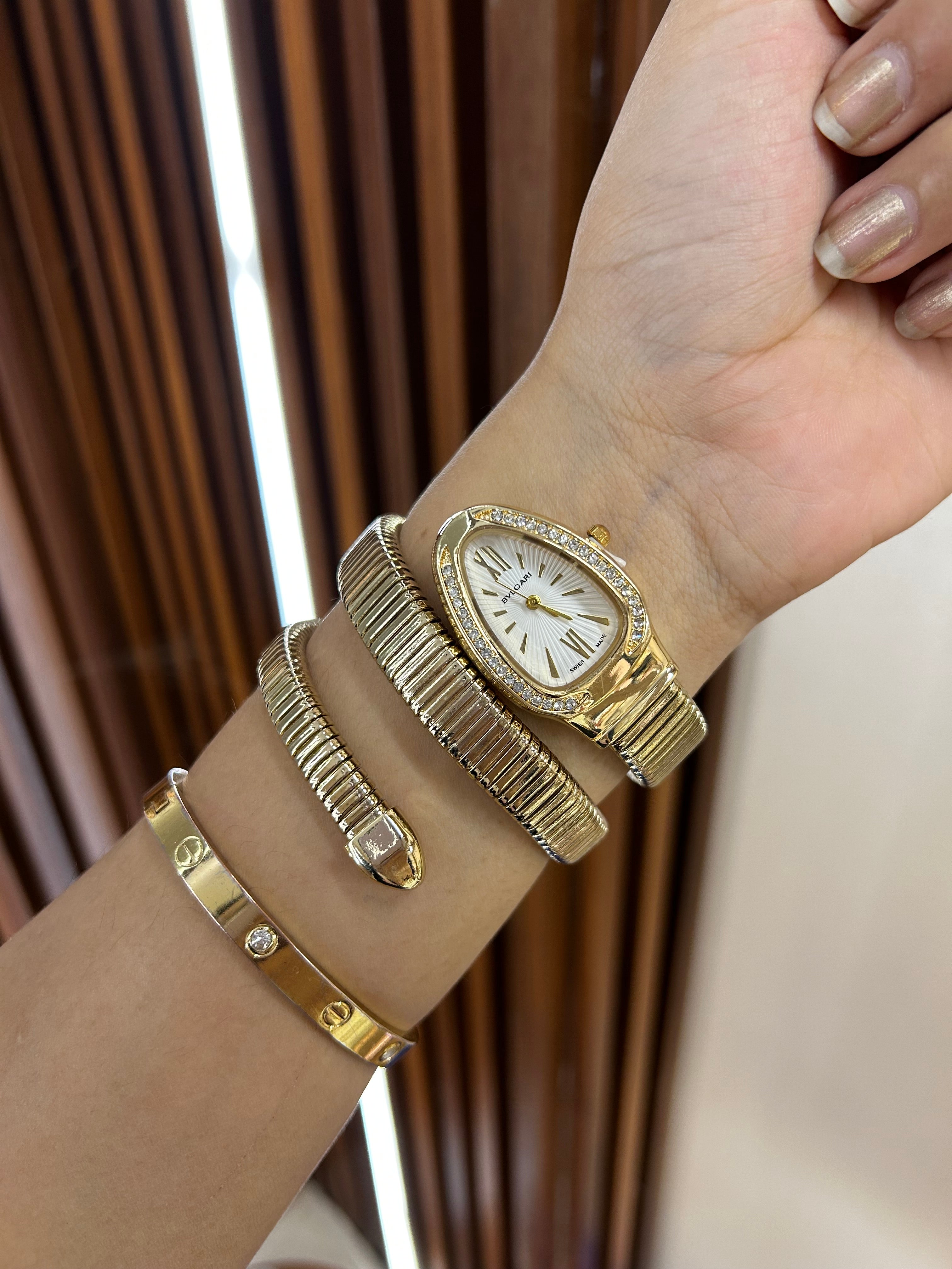 Golden Spiral Watch ( white dial )