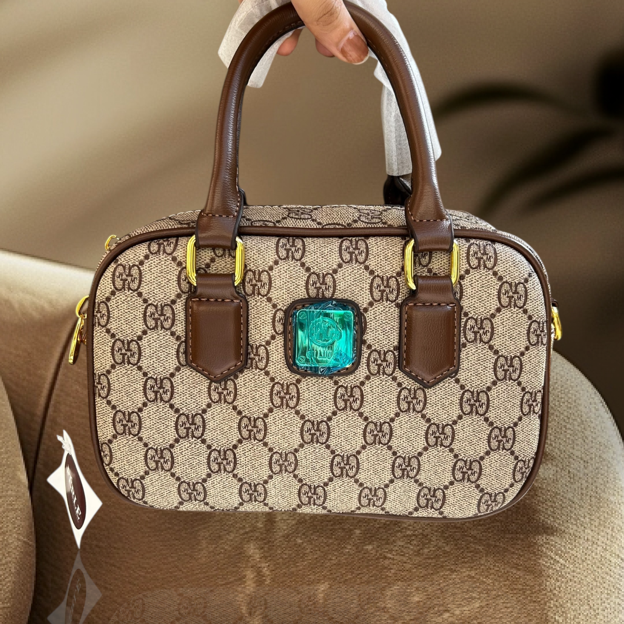 Beige Duffle Sling Bag on sale